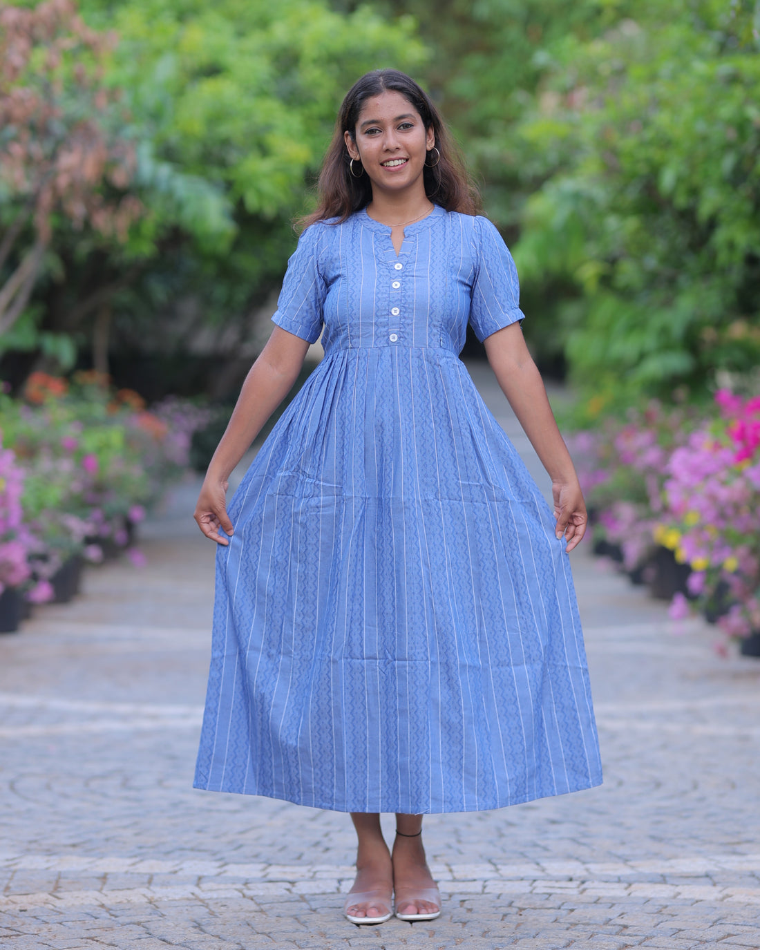 Ziva_V5 Maternity Maxi with Top Lining [Double Side Zips]