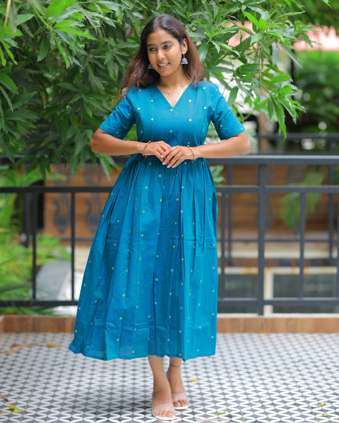 Madhavi | Maternity Maxi with Full Lining [Double Side Zips]