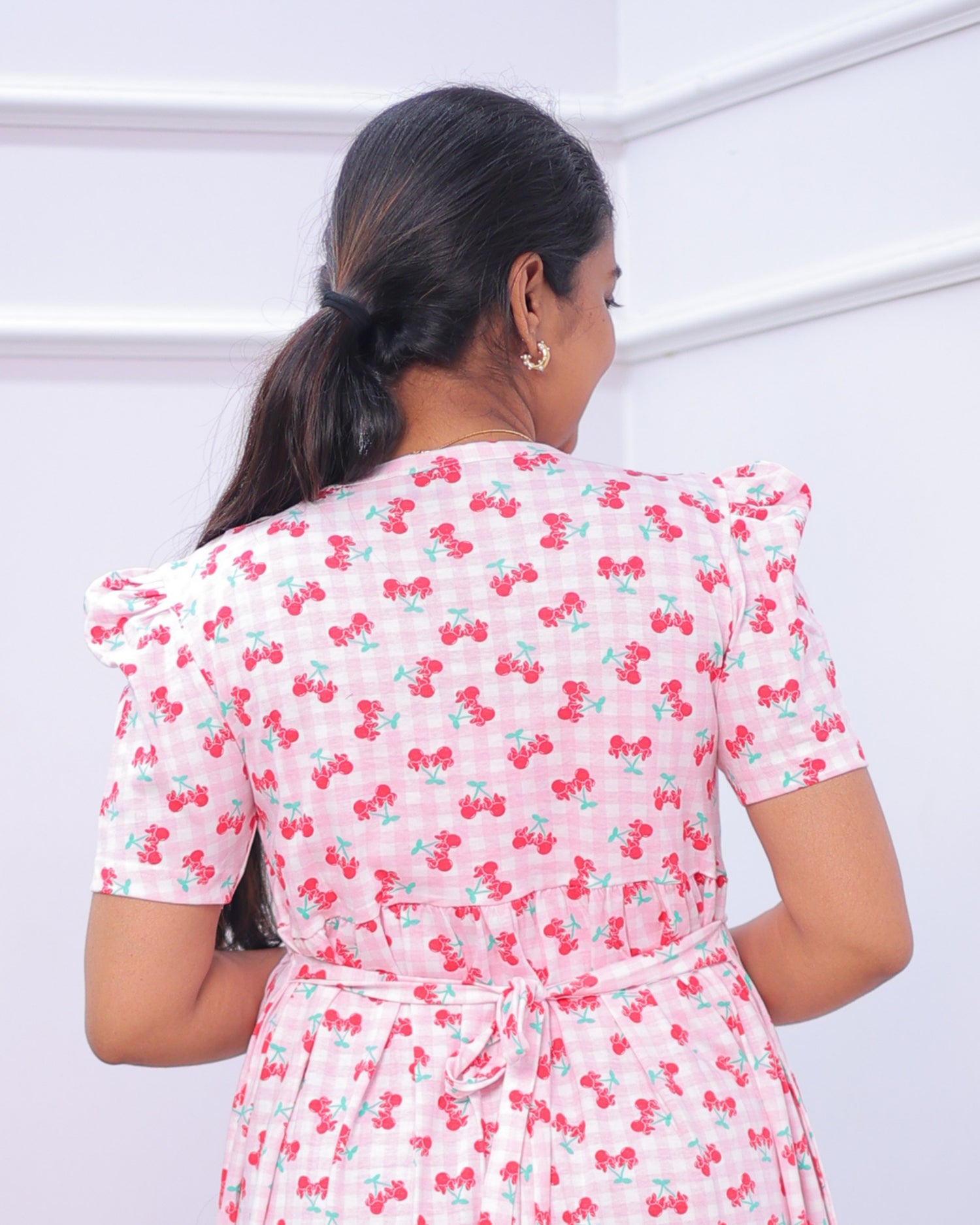 Zara | Zipless Maternity Dress - Puff Sleeves | Full Length