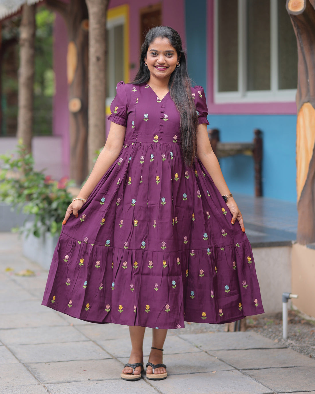 Roman Silk V1 | Maternity Maxi with Full Lining [Double Side Zips]