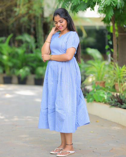 Vilva_V4 Maternity Maxi with Top Lining [Double Side Zips]
