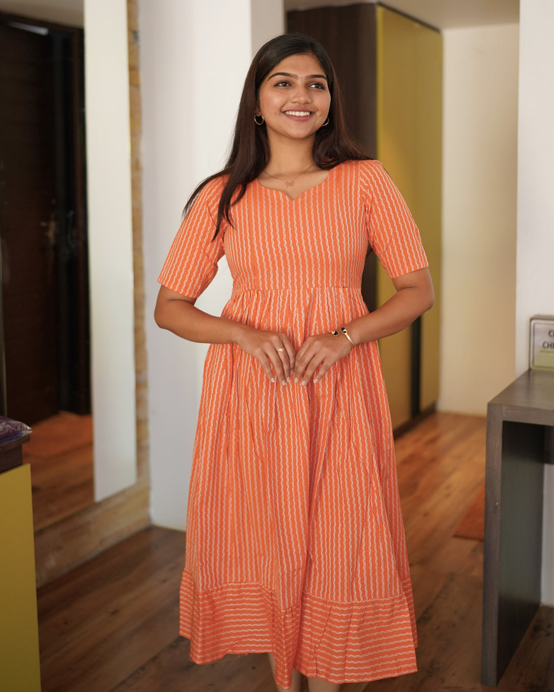 O-Parvati | Maternity Maxi with Top Lining [Double Side Zips] - DISPATCH DATE _ SEP 01