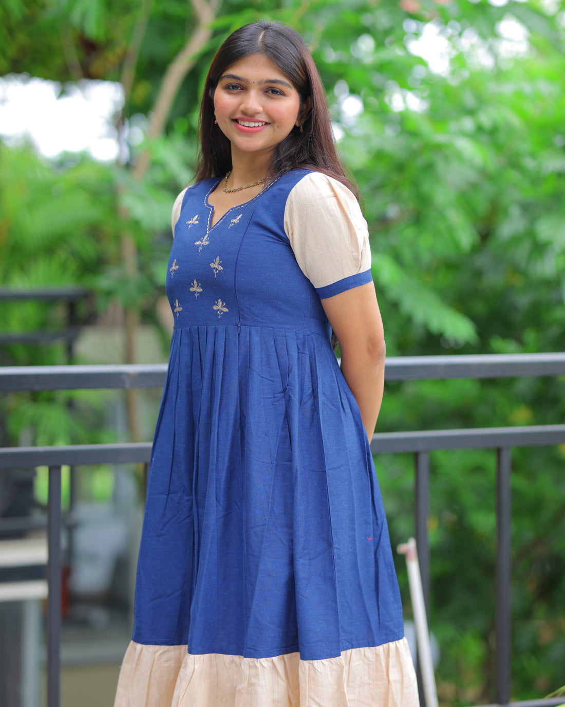 Bairavi Maternity Maxi with Top Lining [Double Side Zips]