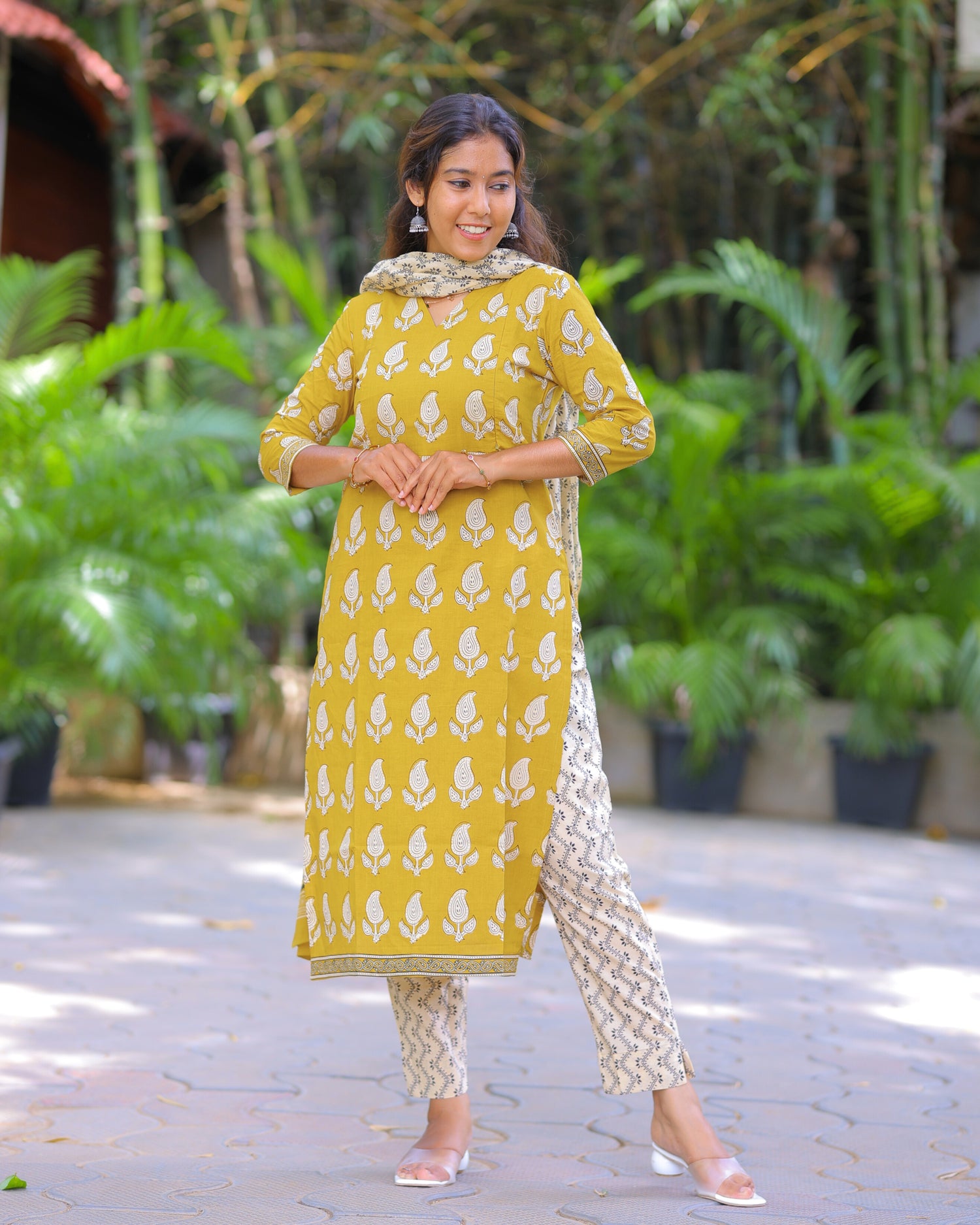 Niraa | Maternity Kurti with Lining [TOP + PANT + DUPATTA] - Only S Size