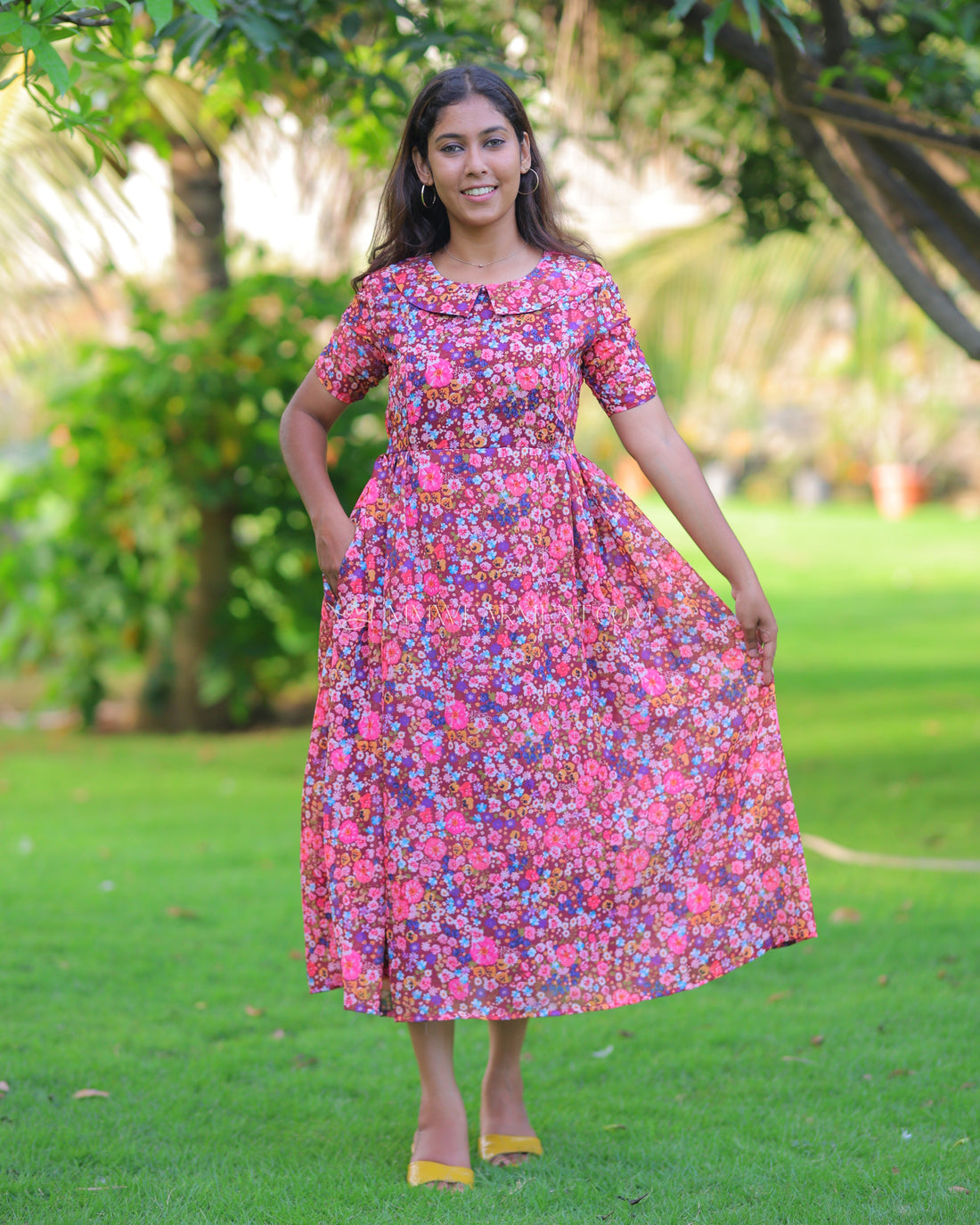 Tanmayi | Maternity Maxi with Lining [Double Side Zips]