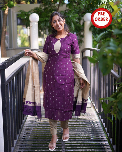 Vasuki | Maternity Kurti with Lining [TOP + PANT + DUPATTA] - DISPATCH DATE_SEP 30