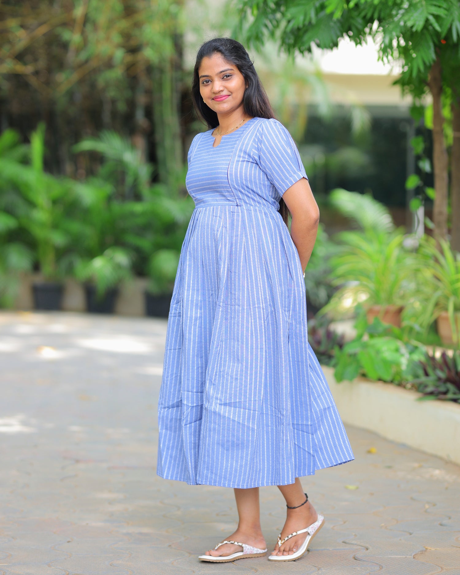 Vilva_V4 Maternity Maxi with Top Lining [Double Side Zips]