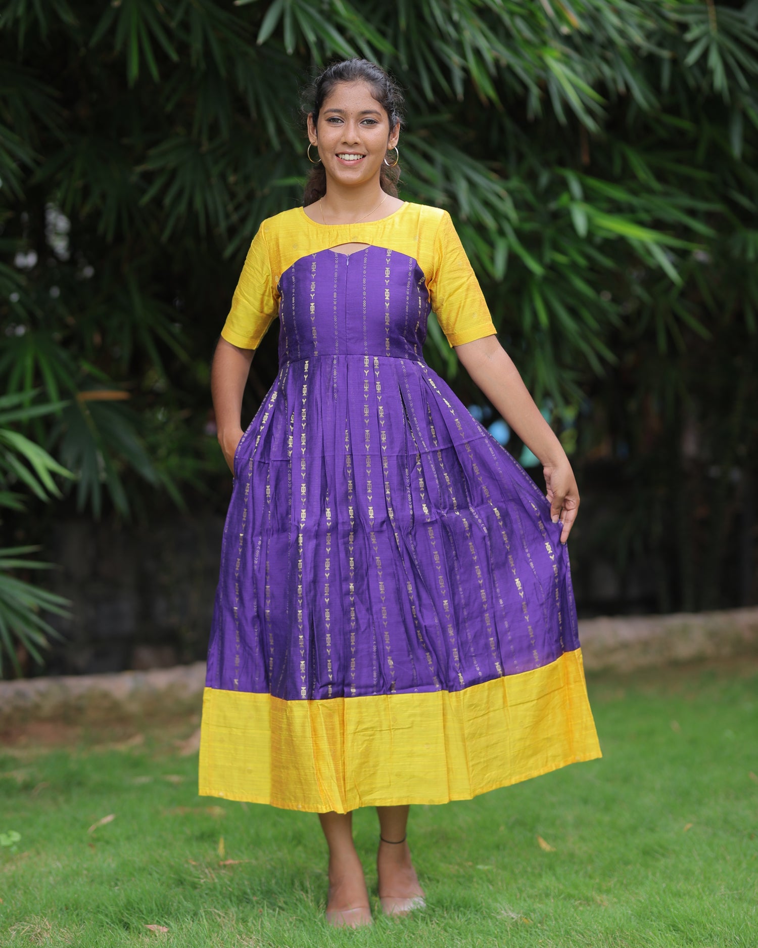 Manimegalai | Maternity Maxi with Full Lining [Center Zip]