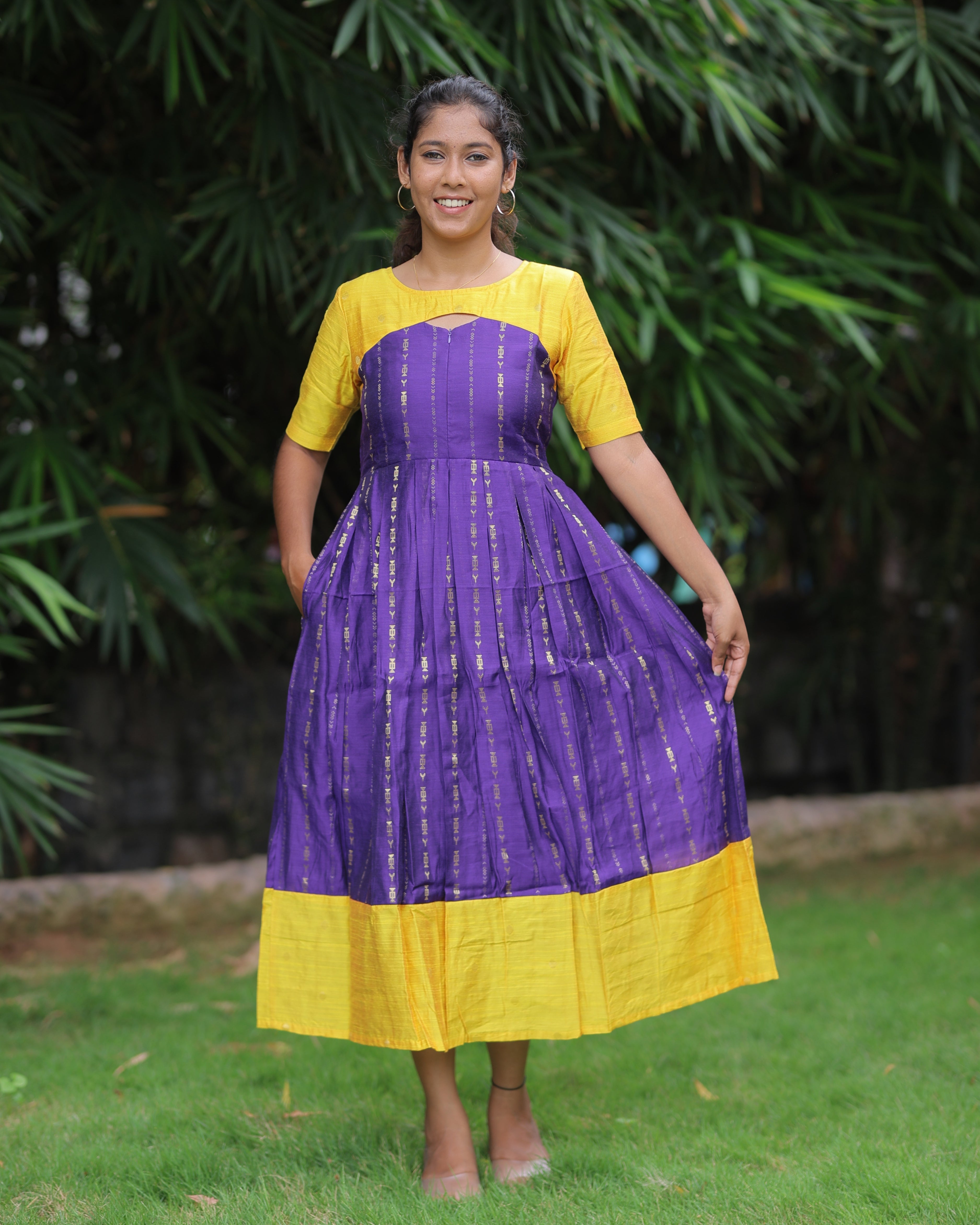Manimegalai | Maternity Maxi with Full Lining [Center Zip]