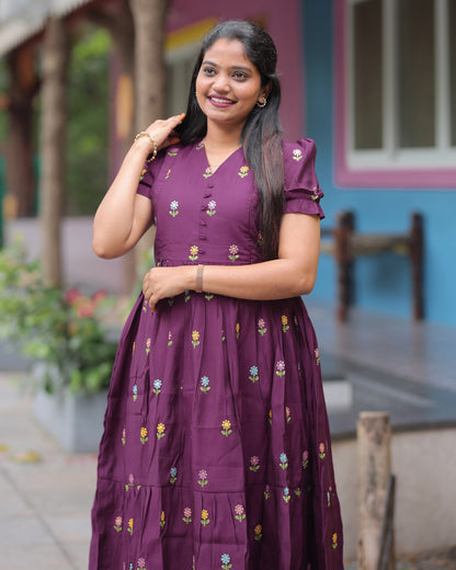 Roman Silk V1 | Maternity Maxi with Full Lining [Double Side Zips]