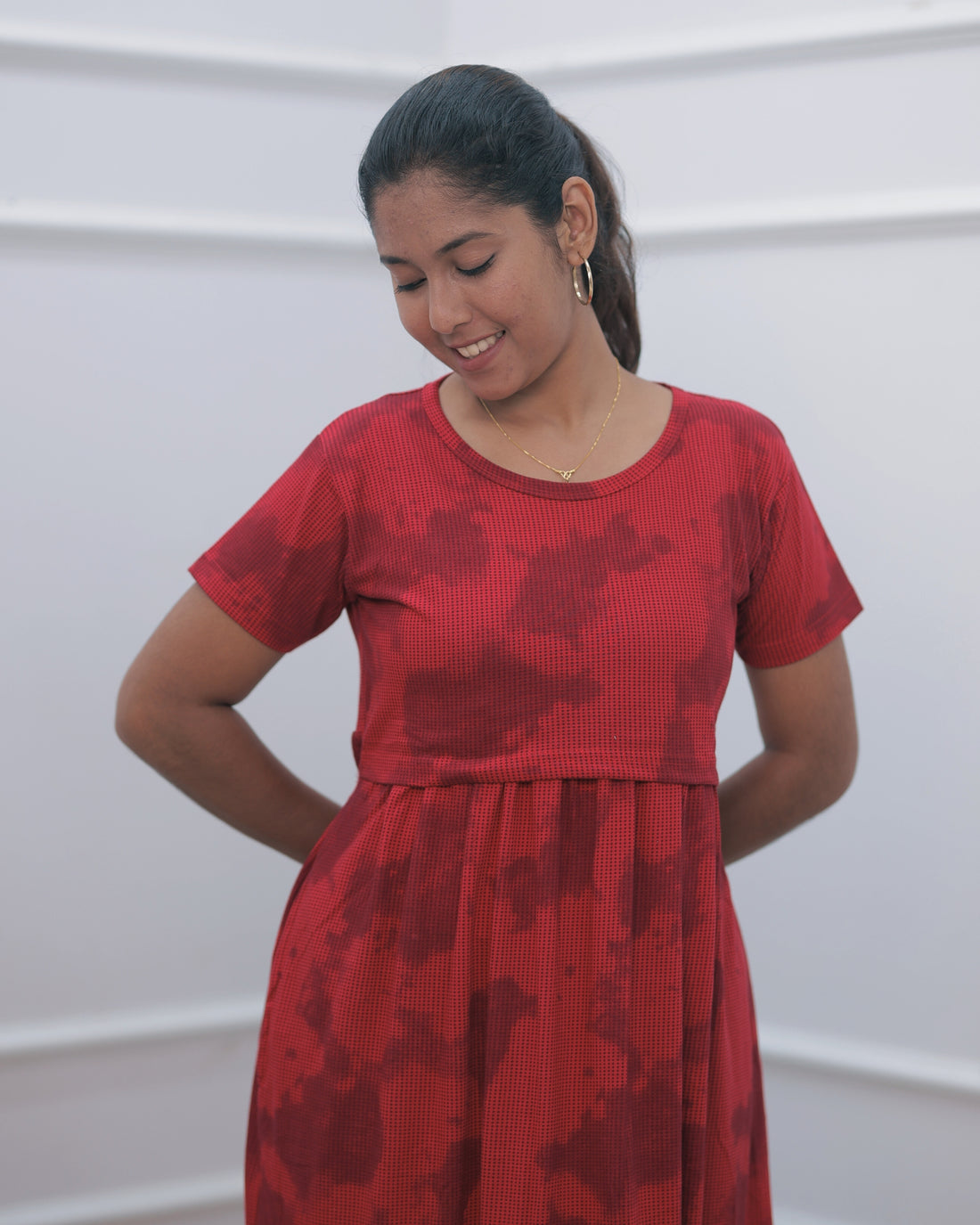 Pahal | Zipless Maternity Dress - Normal Sleeves | Full Length