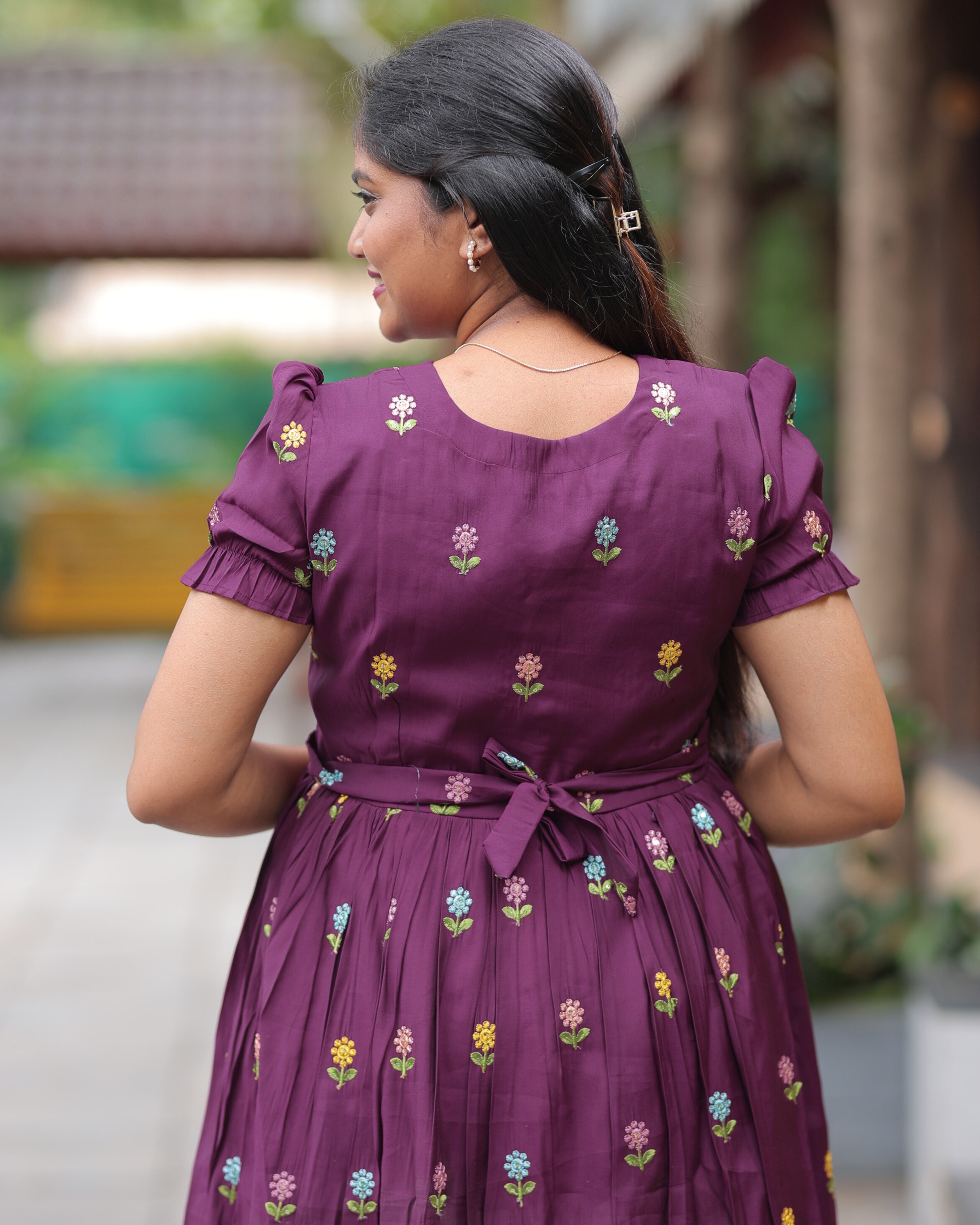 Roman Silk V1 | Maternity Maxi with Full Lining [Double Side Zips]