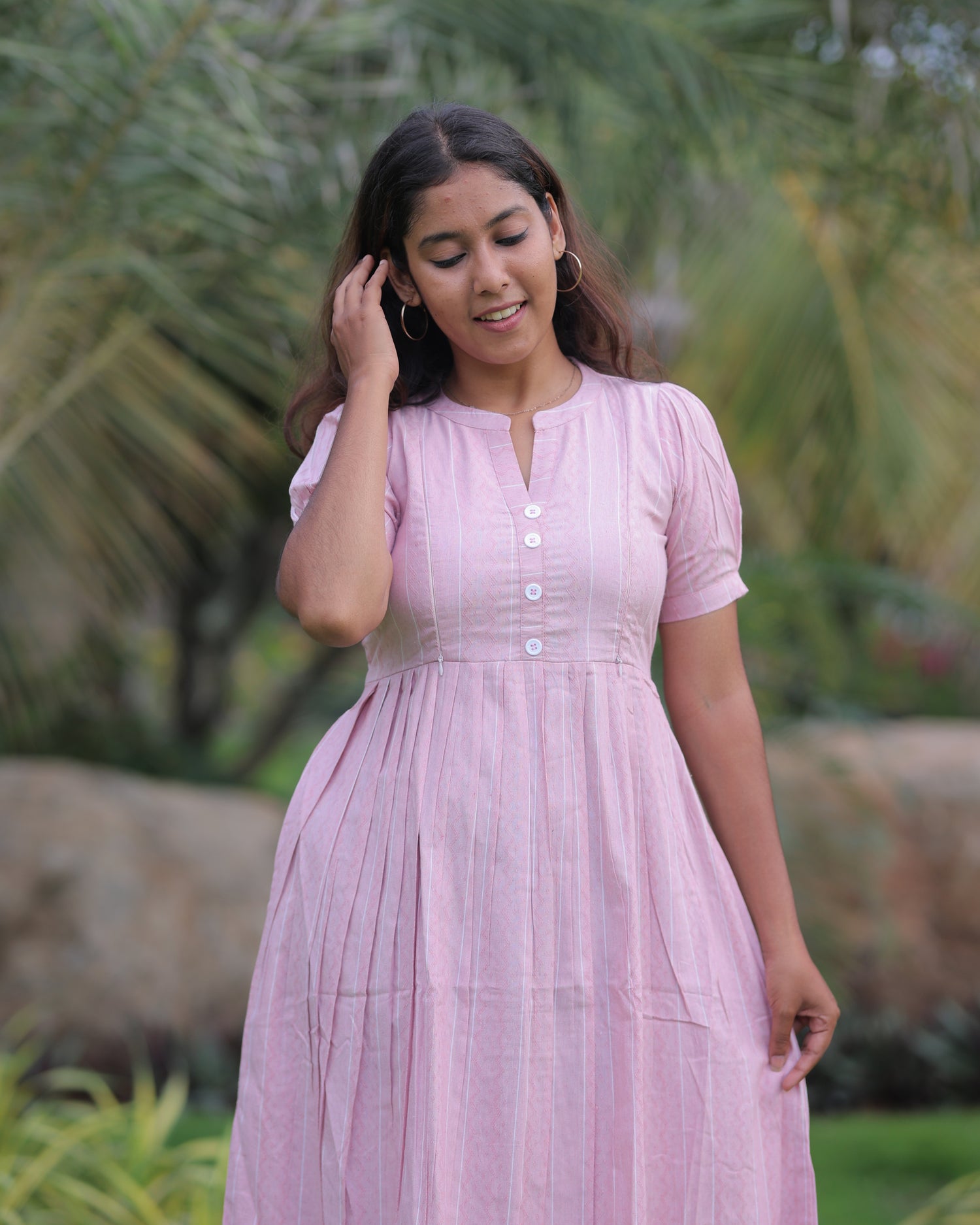 Ziva_V6 Maternity Maxi with Top Lining [Double Side Zips]