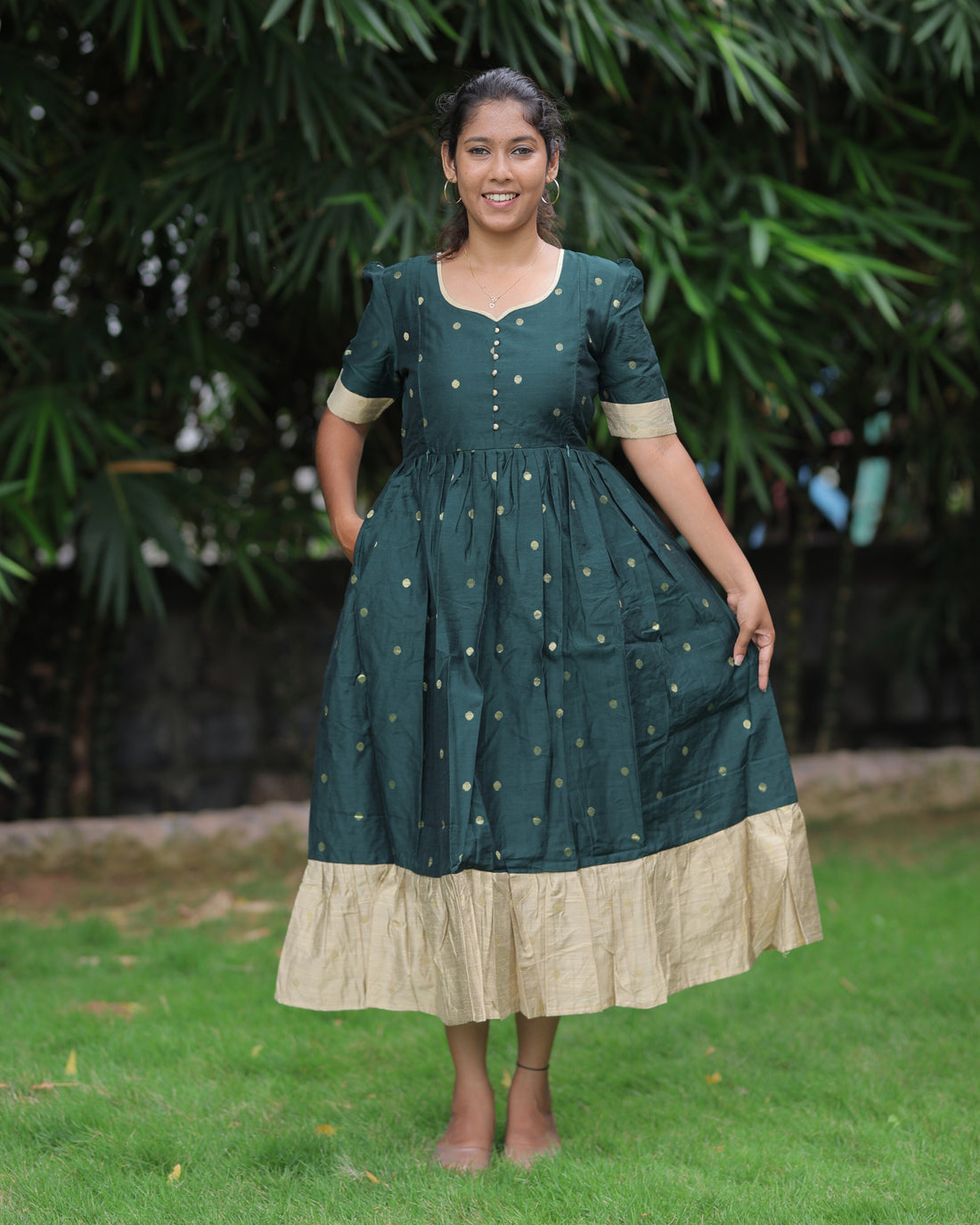 Ezhilarasi | Maternity Maxi with Full Lining [Double Side Zips]