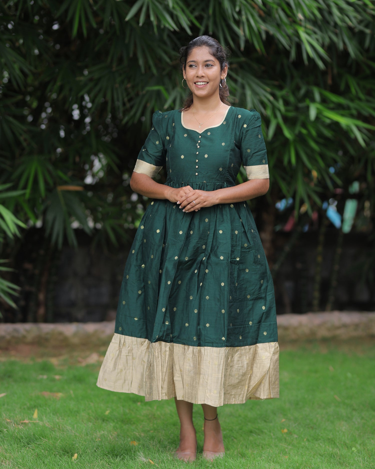 Ezhilarasi | Maternity Maxi with Full Lining [Double Side Zips]