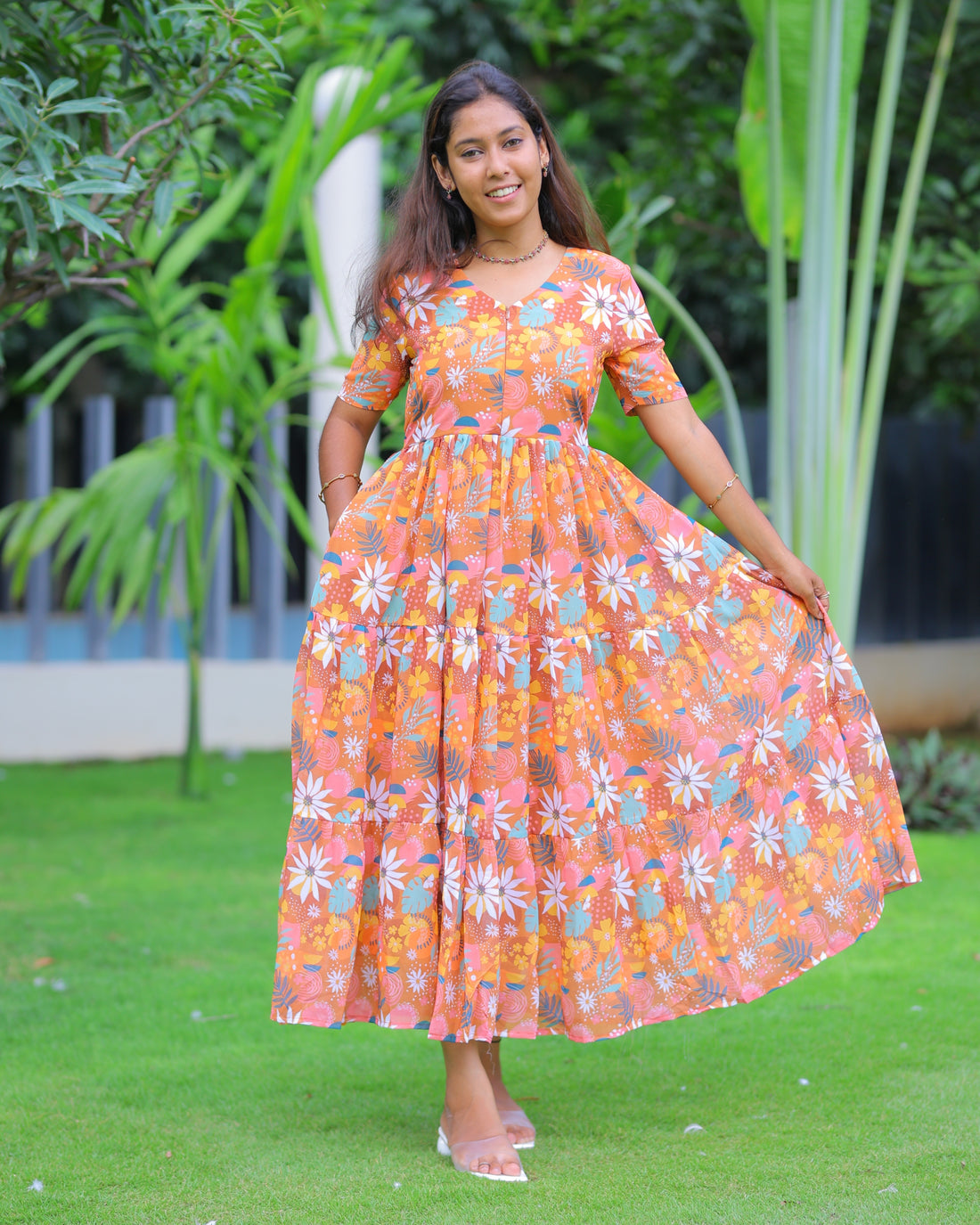 Marigold | Maternity Maxi with Full Lining [Center Zip]