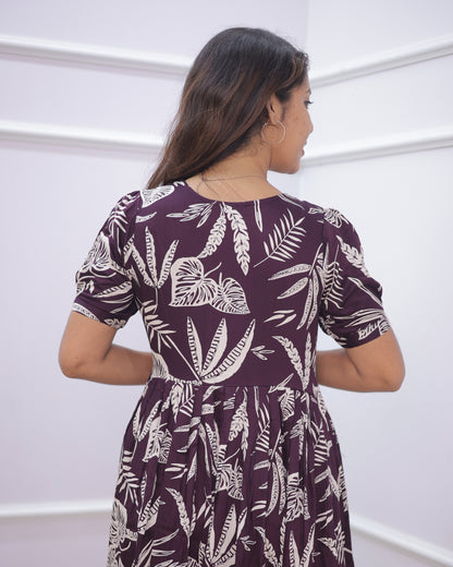 Wine Wrap | Maternity Maxi [Double Side Zips_SIDE KNOT]