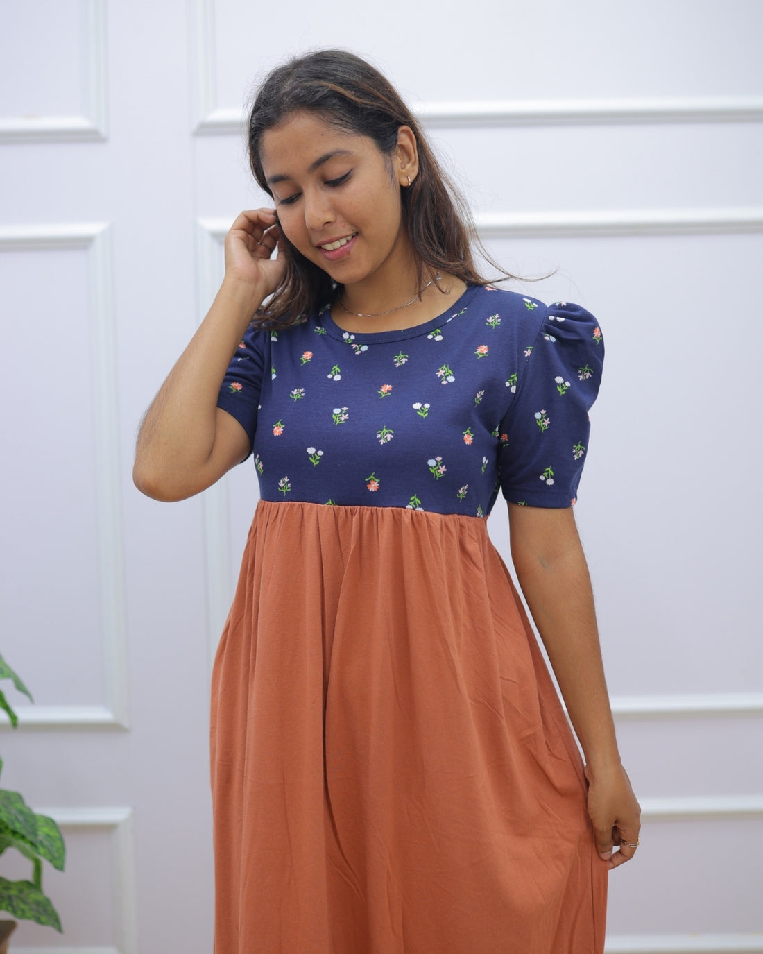 Ritu | Casual Non-Maternity Loungewear - Puff Sleeve | Full Length
