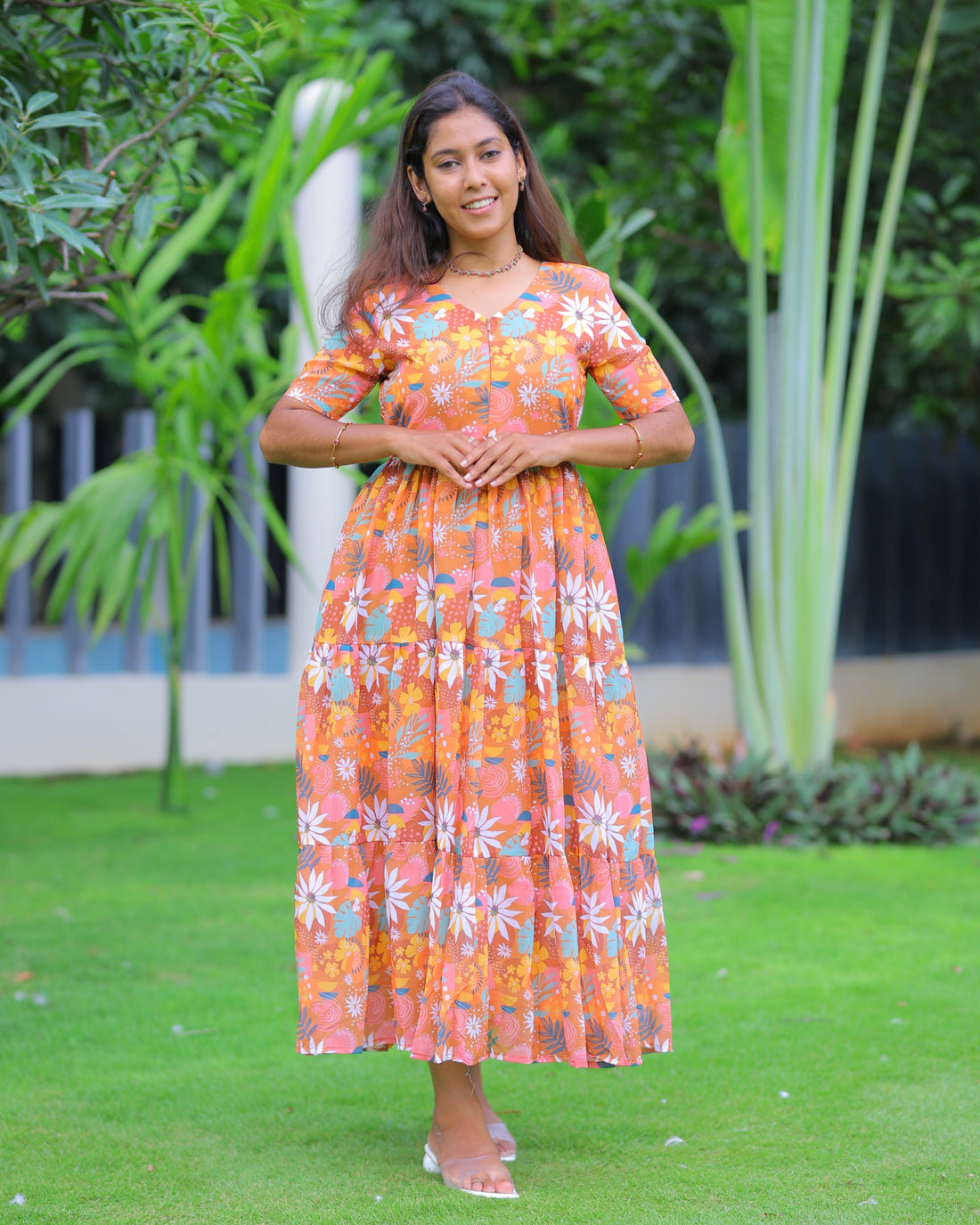 Marigold | Maternity Maxi with Full Lining [Center Zip]
