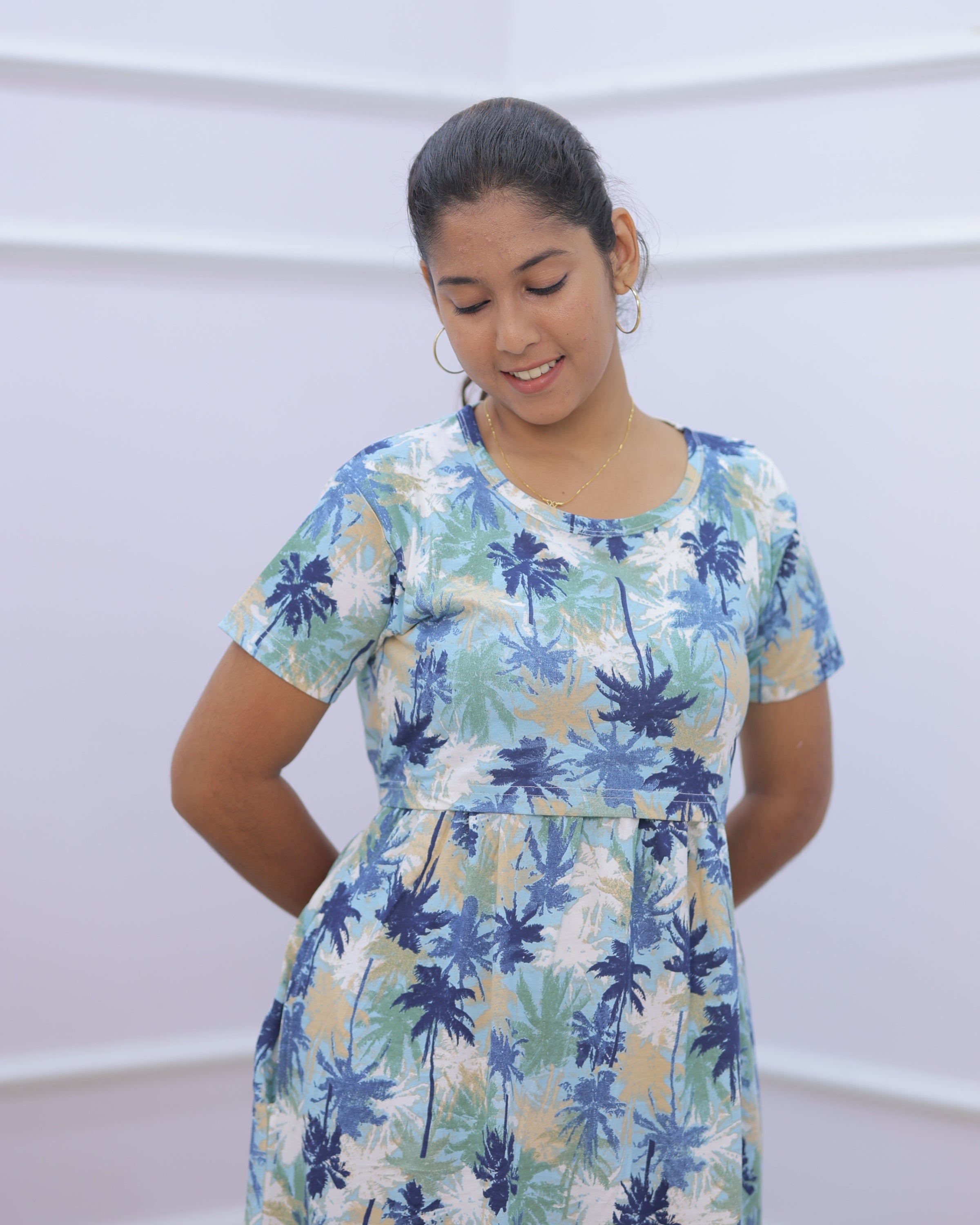 Trisha | Zipless Maternity Dress - Normal Sleeves | Full Length