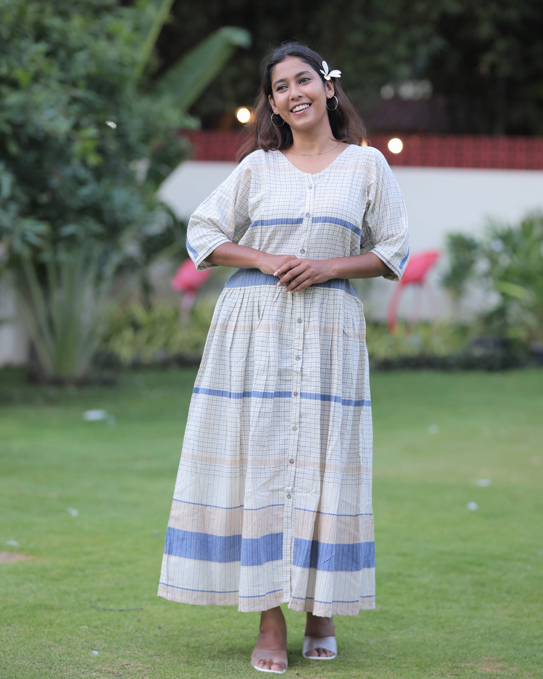 Kaftan Maternity Maxi [Center Button]