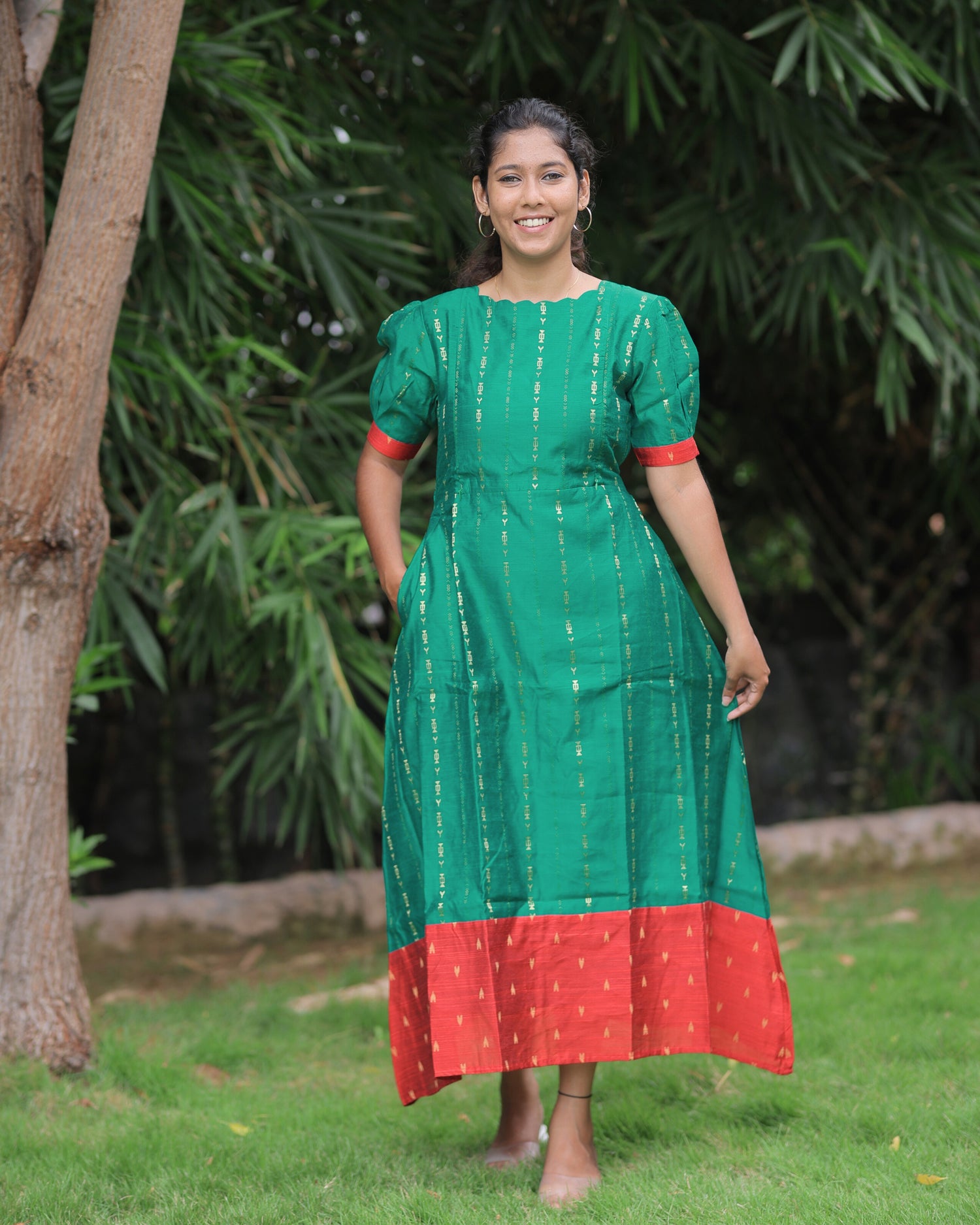 Andal | Maternity Maxi with Full Lining [Double Side Zips]