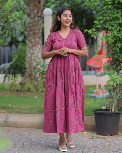 Shreya Maternity Maxi with Top Lining [Center Zip] - Only 3XL Size