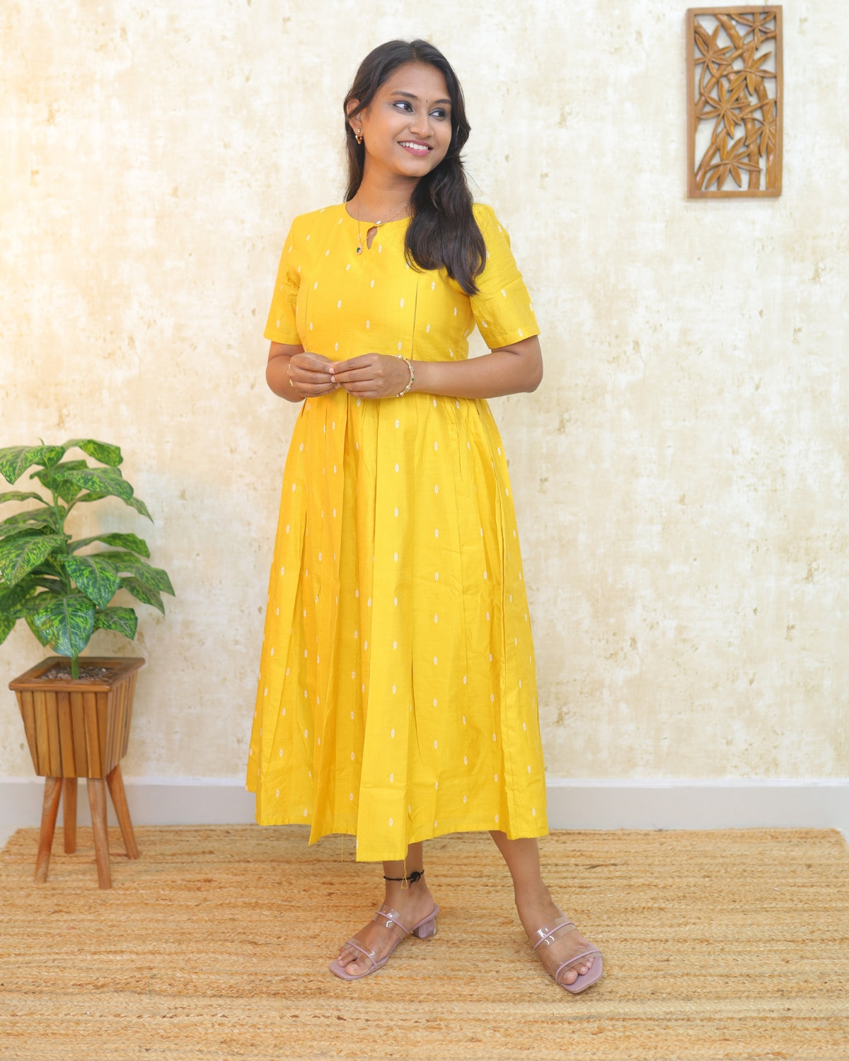 Pastel Yellow | Maternity Kurti with Lining