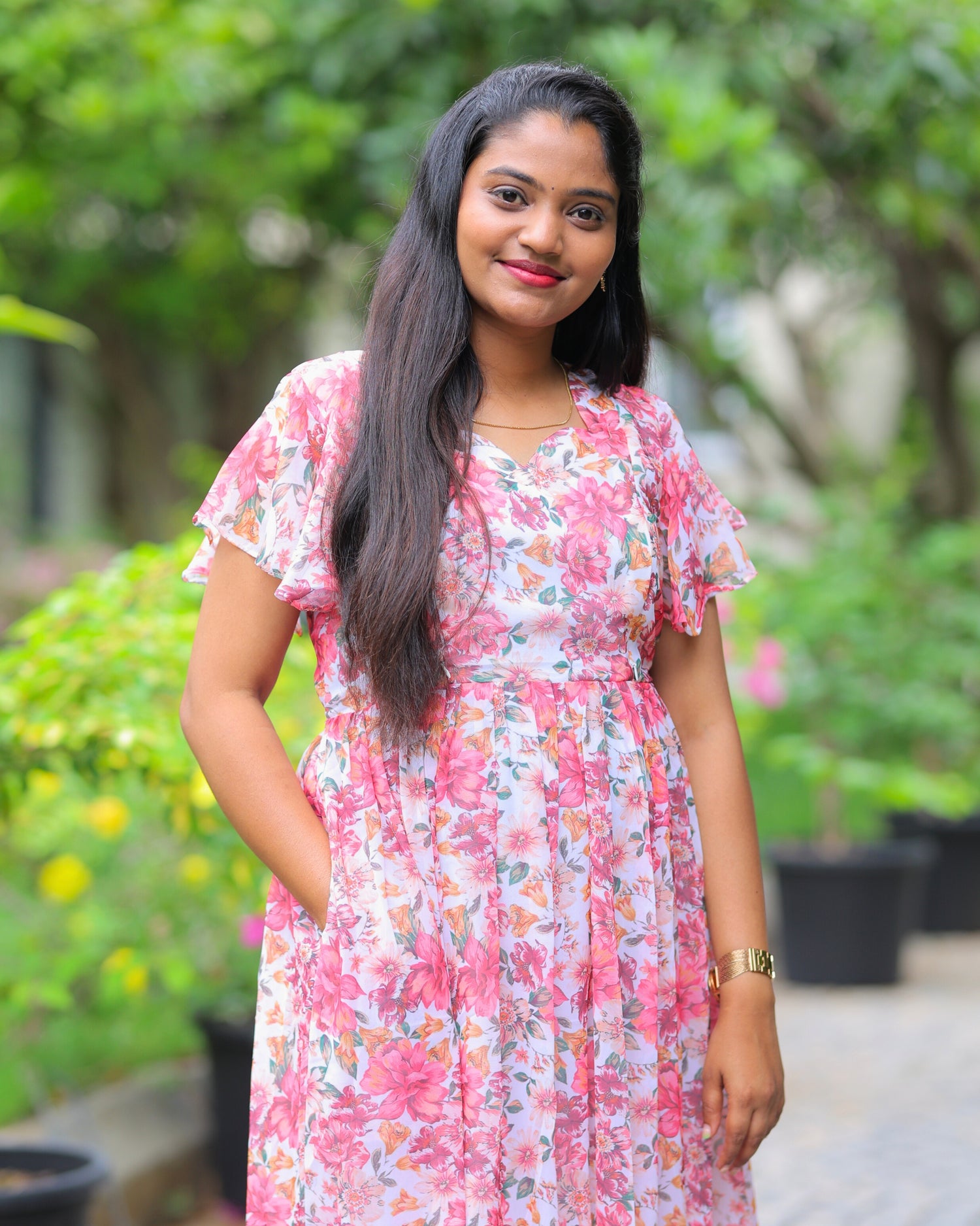 Aadhira | Maternity Maxi with Full Lining [Double Side Zips]