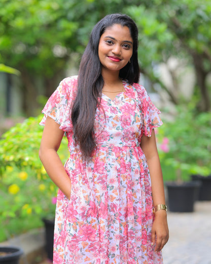 Aadhira | Maternity Maxi with Full Lining [Double Side Zips]