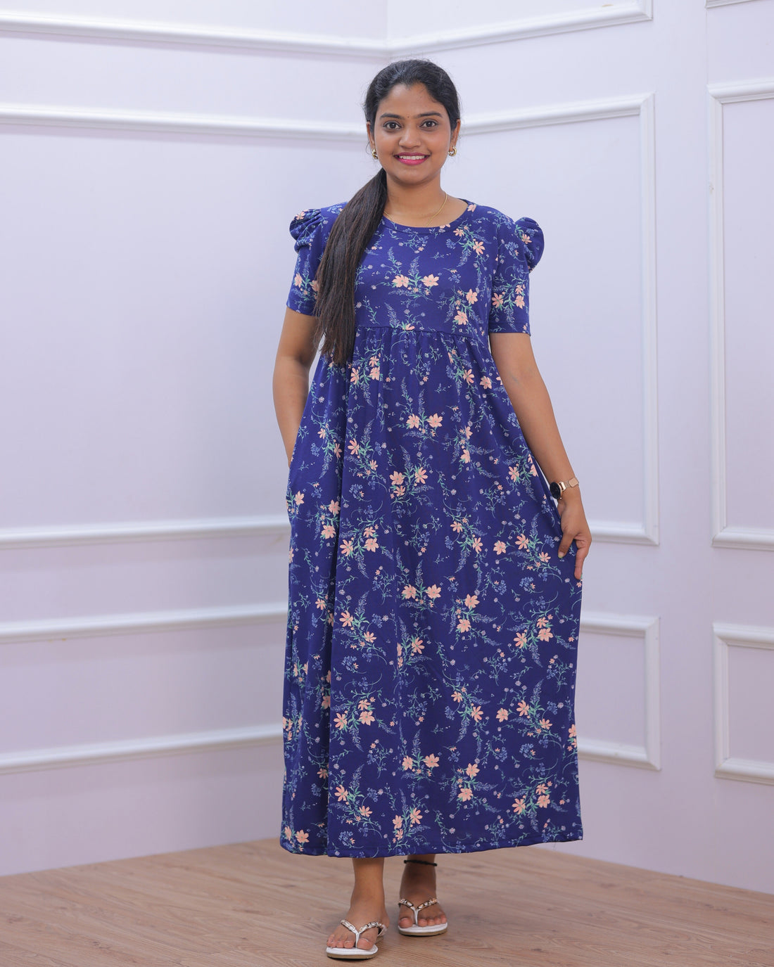 Pavisha | Casual Non-Maternity Loungewear - Puff Sleeve | Full Length