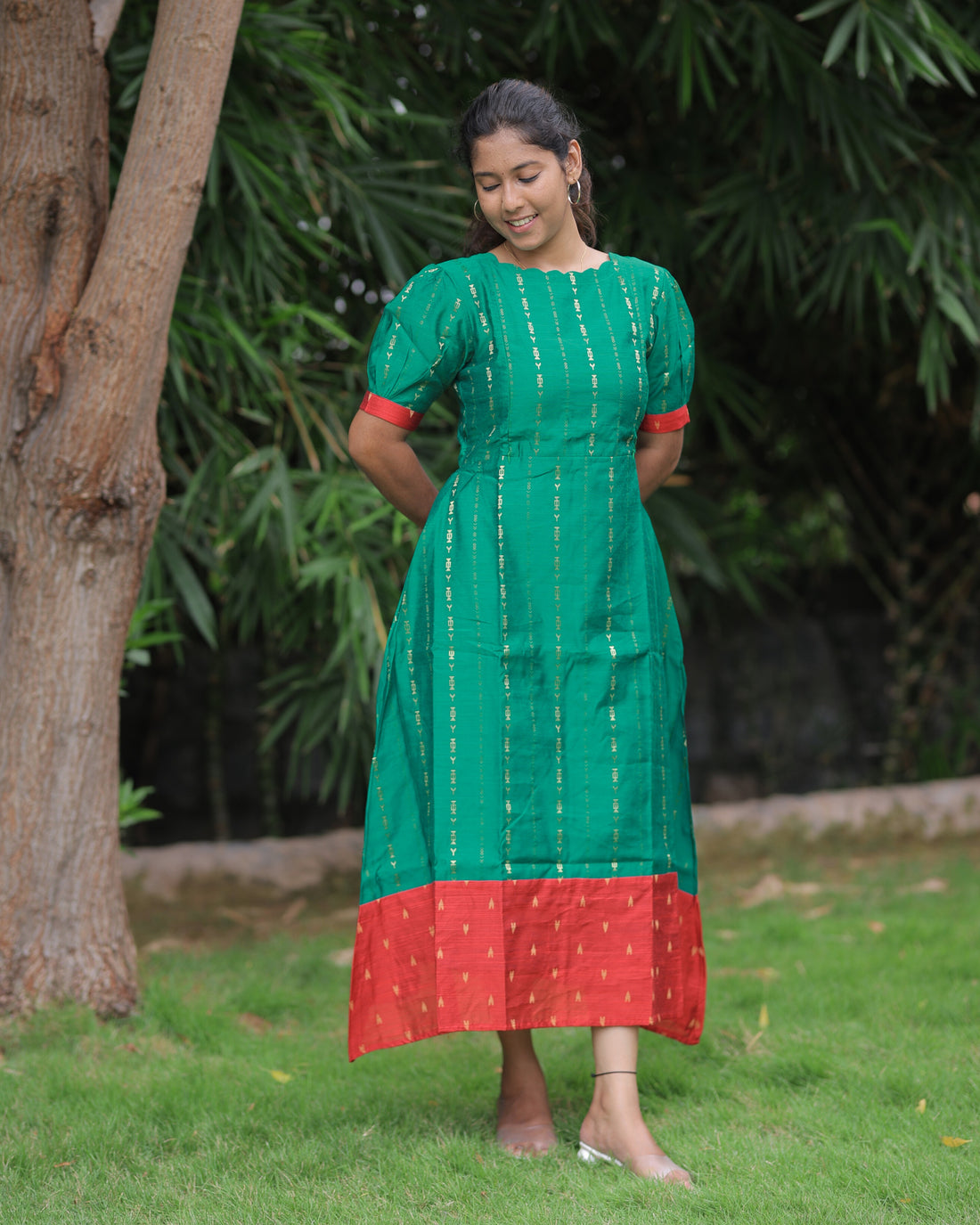 Andal | Maternity Maxi with Full Lining [Double Side Zips]