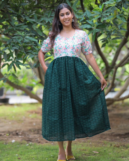 Yara V1  | Maternity Maxi with Lining [Center Zip]