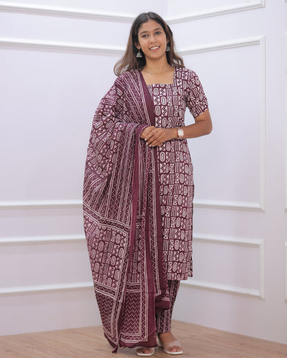 Radha | Maternity Kurti with Lining [TOP + PANT + DUPATTA]