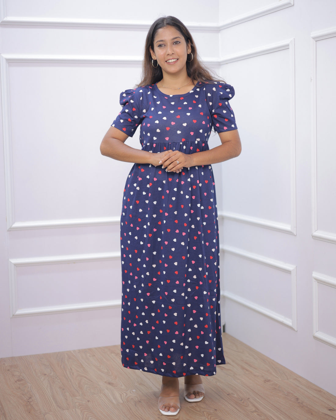 Mirza | Casual Non-Maternity Loungewear - Puff Sleeve | Full Length