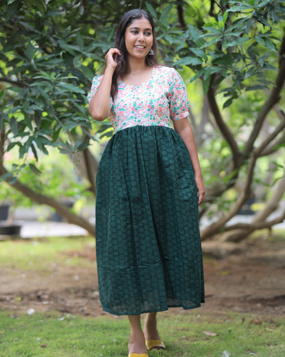 Yara V1  | Maternity Maxi with Lining [Center Zip]