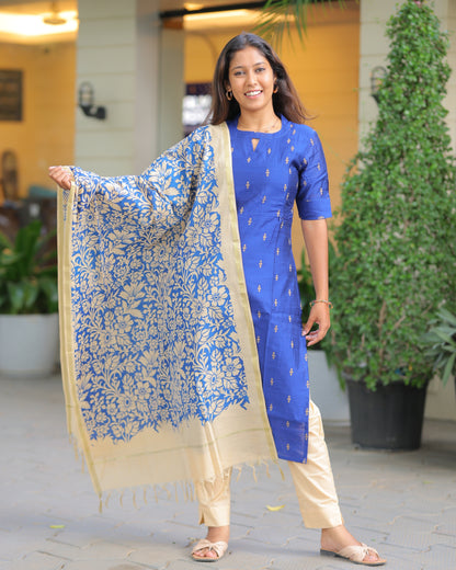 Royal_Agalya | Maternity Kurti with Lining [TOP + PANT + DUPATTA]
