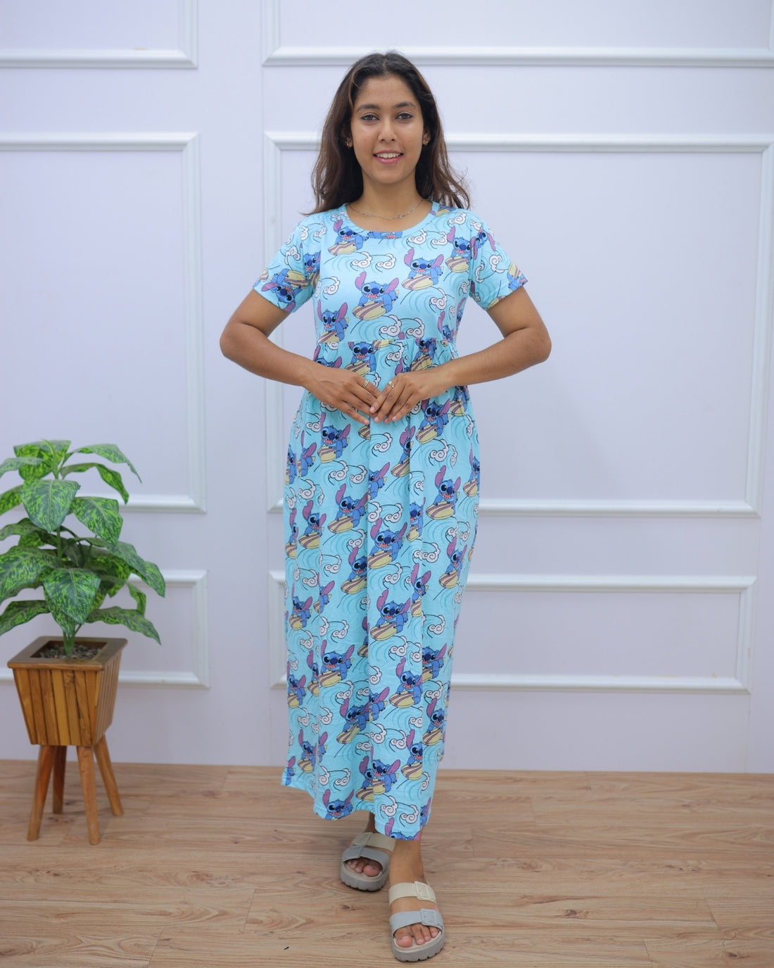 Rupal | Casual Non-Maternity Loungewear - Puff Sleeve | Full Length