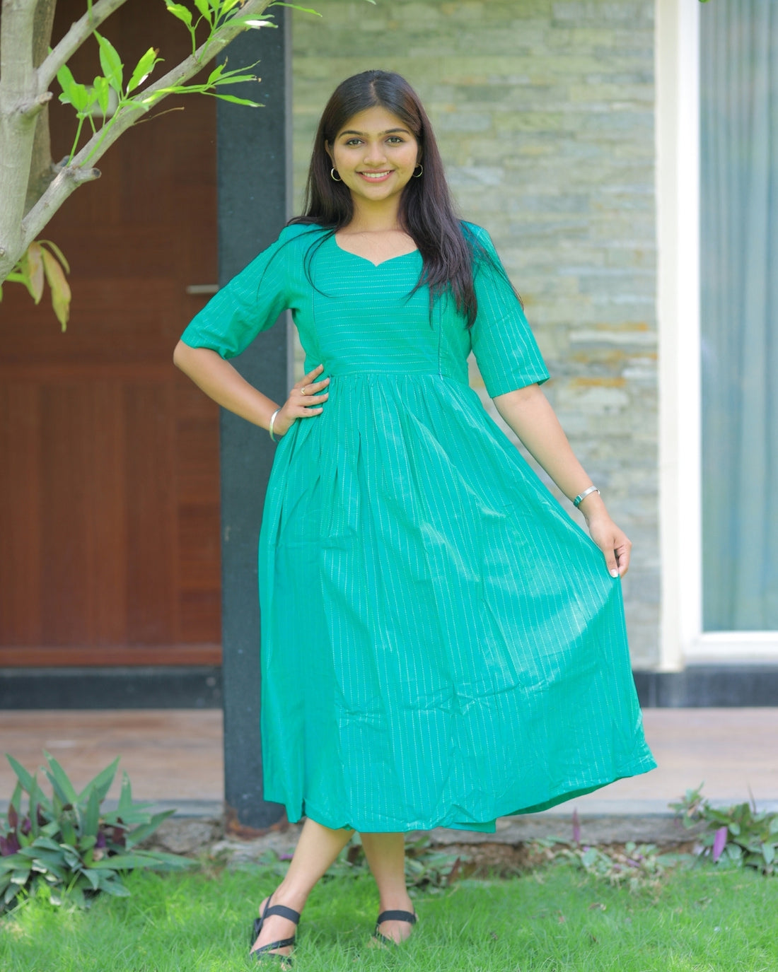 Aarani_lines | Maternity Maxi with Lining