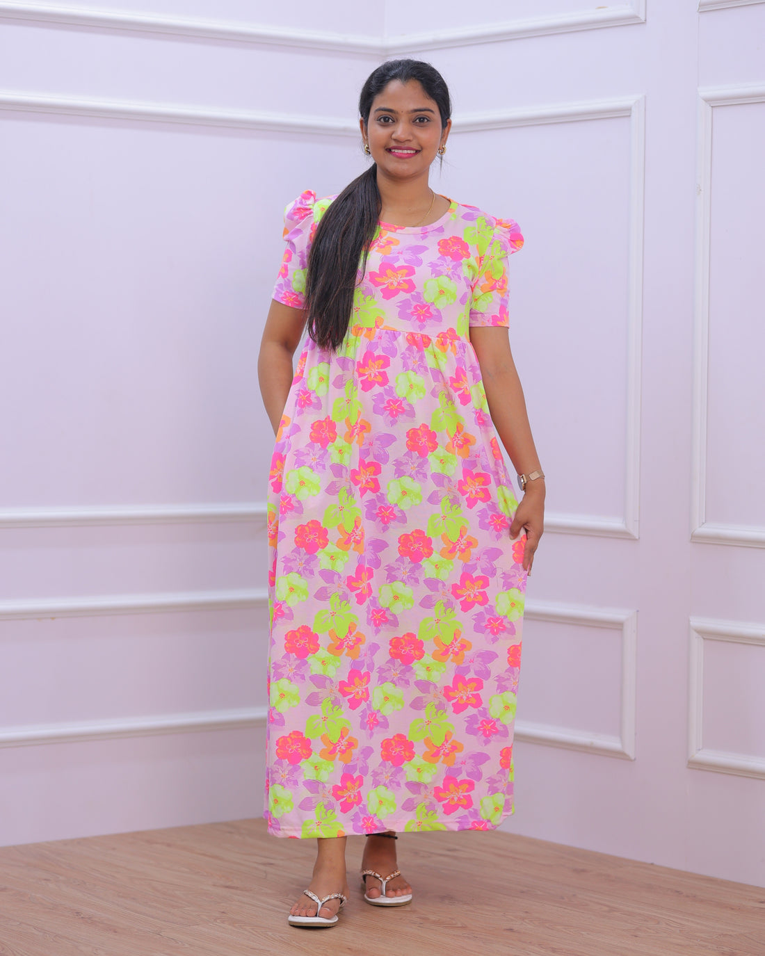 Suba | Casual Non-Maternity Loungewear - Puff Sleeve | Full Length