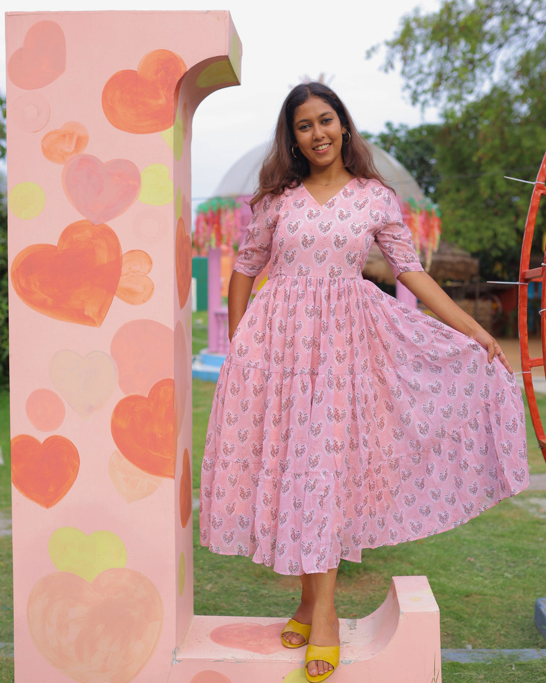 Sweet Heart | Maternity Maxi with Full Lining [Double Side Zips]