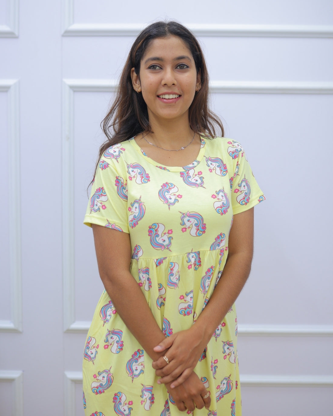 Twisha | Casual Non-Maternity Loungewear - Puff Sleeve | Full Length