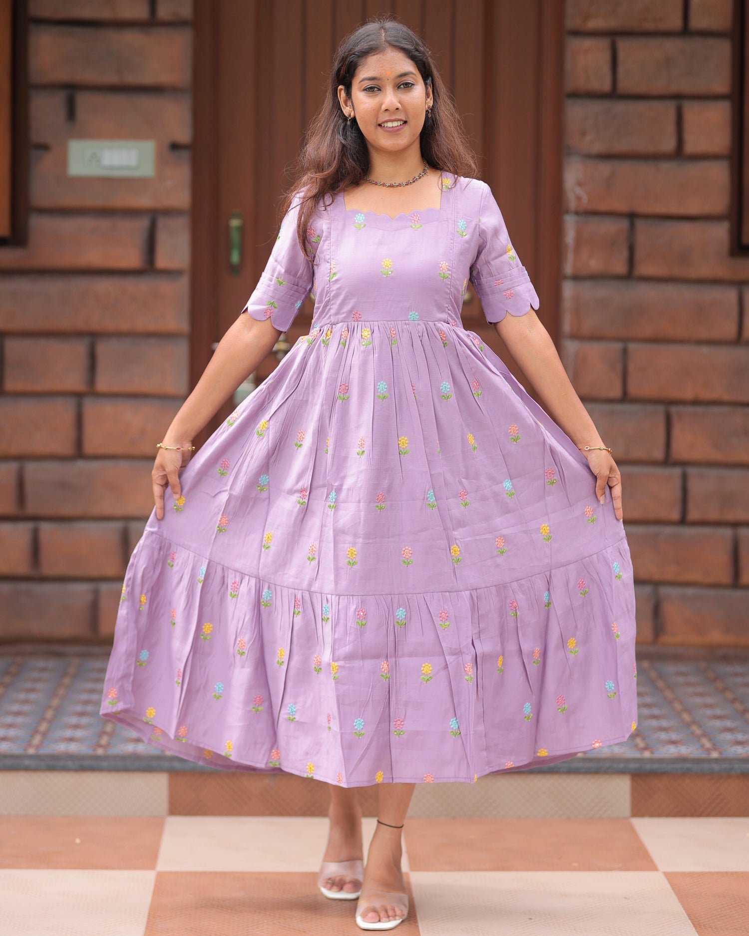 Roman Silk V5 | Maternity Maxi with Full Lining [Double Side Zips]