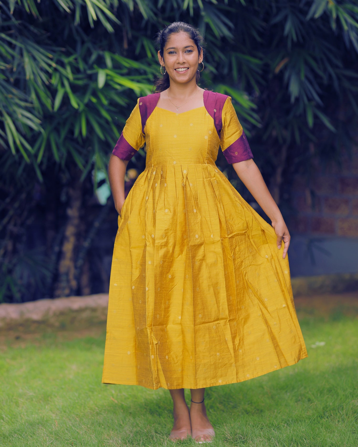 Sangavai | Maternity Maxi with Full Lining [Double Side Zips]