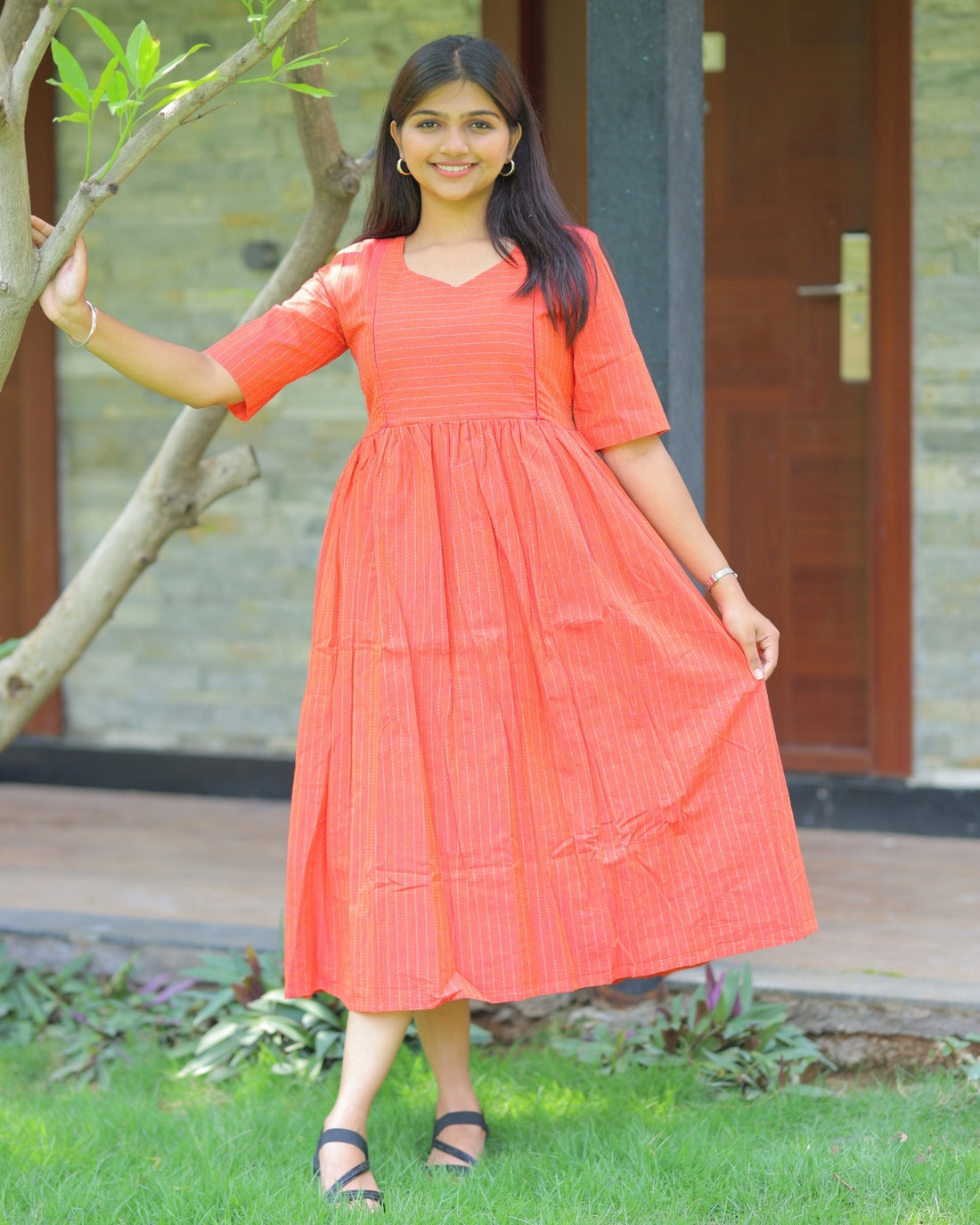 Kothai_lines | Maternity Maxi with Lining