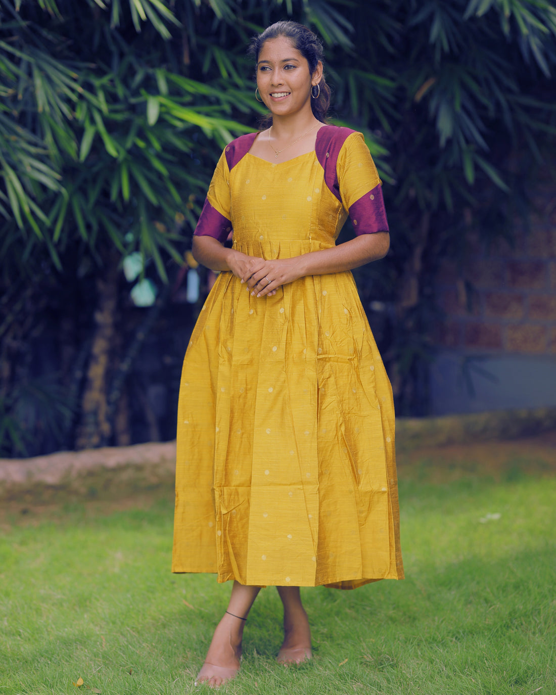 Sangavai | Maternity Maxi with Full Lining [Double Side Zips]