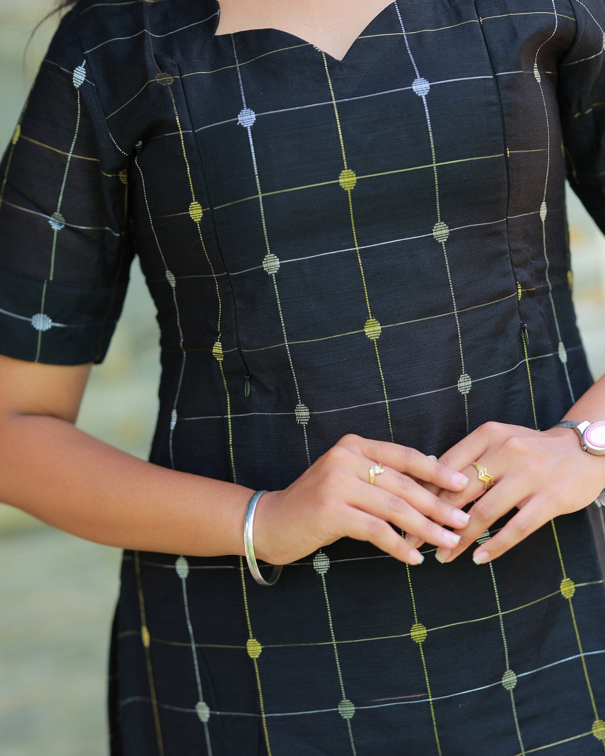 Black_Bindhi | Maternity Kurti with Lining [TOP ONLY]