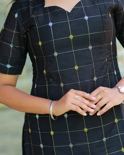 Black_Bindhi | Maternity Kurti with Lining [TOP ONLY]