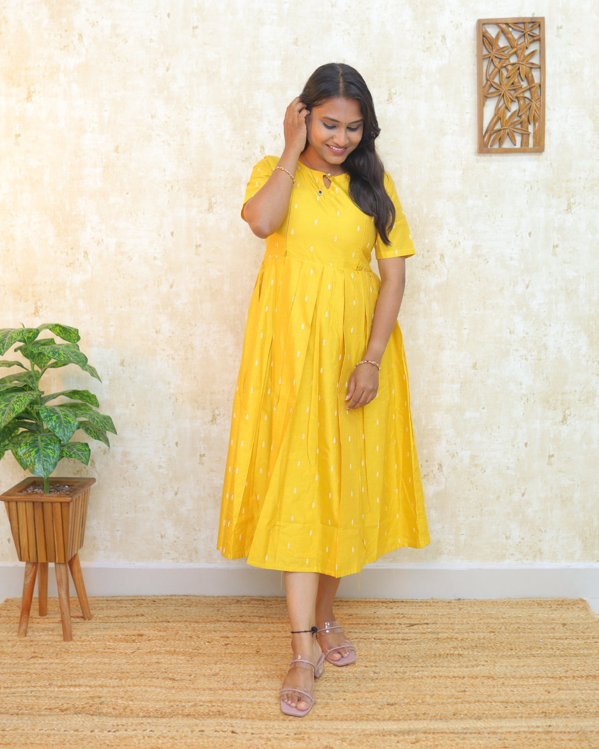 Pastel Yellow | Maternity Kurti with Lining