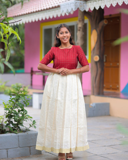 Onam S1_ Maternity Maxi with Full Lining [Double Side Zips]